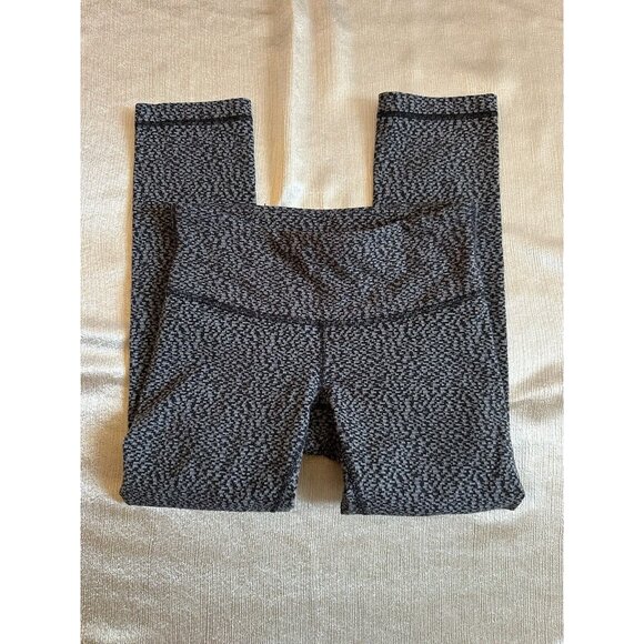 Lululemon Wunder Under Crop III Pant In Digi Pixie Black Pitch Grey Size 4 Gym - Picture 5 of 12